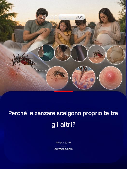 Quando sei seduto con la tua famiglia, ti sembra di essere perseguitato dalle zanzare che ti pungono, mentre gli altri no. Qual è il segreto?