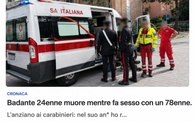 Badante 24enne perde la vita mentre fa l’amore con 78enne (1 / 2)