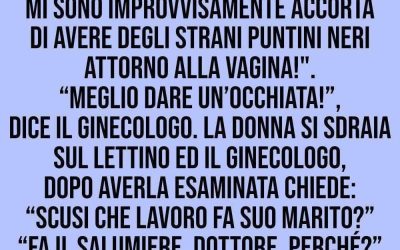 Una donna va dal ginecologo con delle strane macchie nelle parti intime (1 / 2)