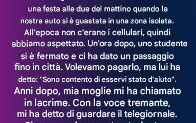 Come uno studente altruista ha fatto la differenza in un momento critico