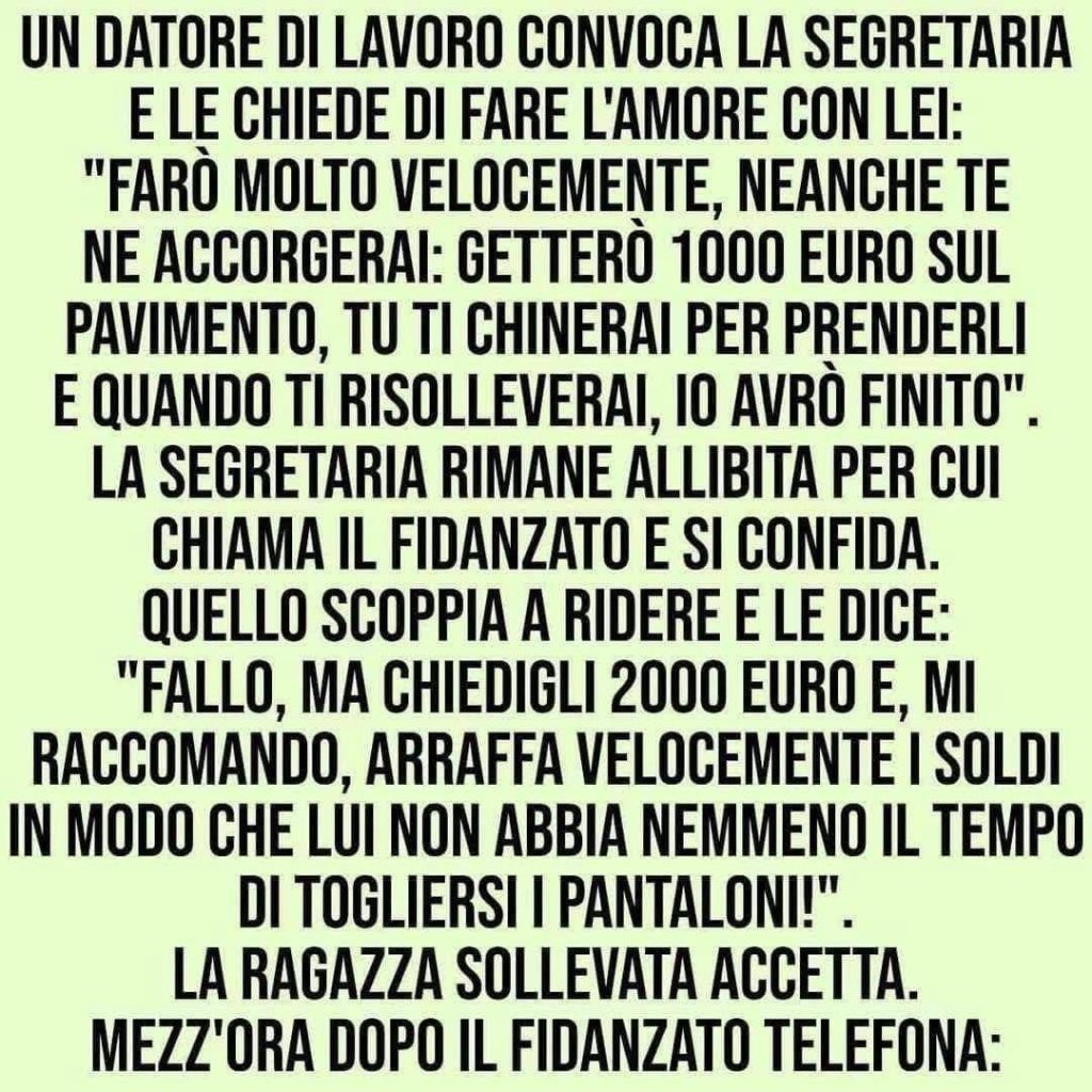 Un datore di lavoro chiede alla segretaria di fare… (1 / 2)