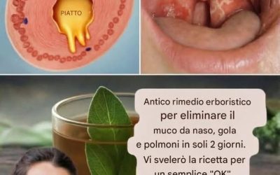 Rimedio erboristico ancestrale per rimuovere il muco da naso, gola e polmoni in soli 2 giorni.
