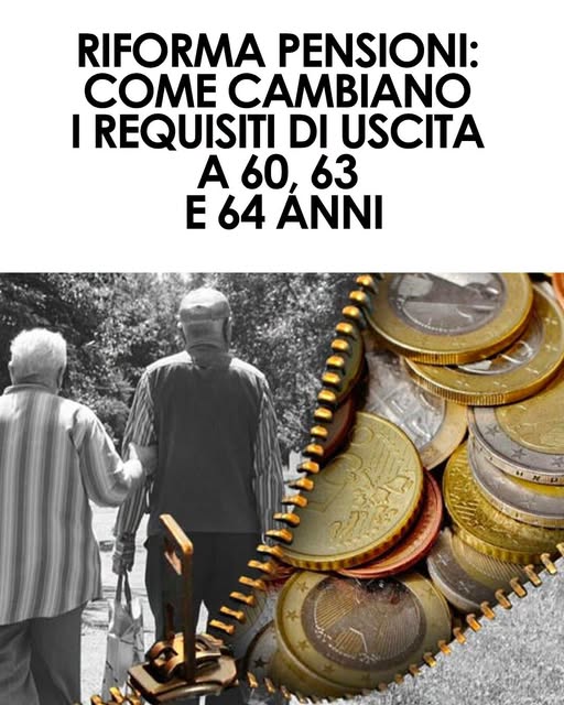 La pensione del 2026 rappresenta un cambiamento e richiede che tu abbia i requisiti per andare in pensione a 60, 63 e 64 anni di contributi pensionistici, nel rispetto delle normative pensionistiche attuali e future.⬇️⬇️