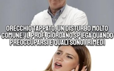 Orecchio tappato, un disturbo molto comune: il Prof. Leone Giordano spia quando è preoccupato e quali sono i rimedi⬇️⬇️