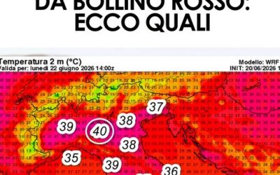Emergenza caldo in Italia con 15 città da bollino rosso. Temperature fino a 39 gradi, notti tropicali e afa intensa almeno fino alla fine del mese⬇️