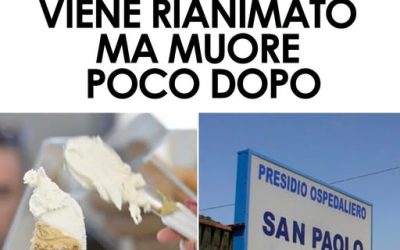 Ha un arresto cardiaco mentre mangia un gelato, muore dopo una seconda crisi in ambulanza ⬇️