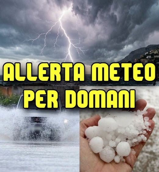 La Protezione Civile ha trasmesso avvisi meteo al tuo paese. Ecco dove⚠️⬇️