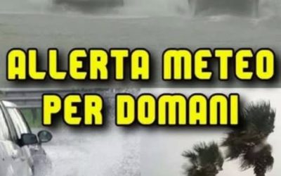 ‼️ULTIM’ORA: la Protezione Civile ha diffuso l’allerta meteo per domani. Ecco dove ⚠️⬇️
