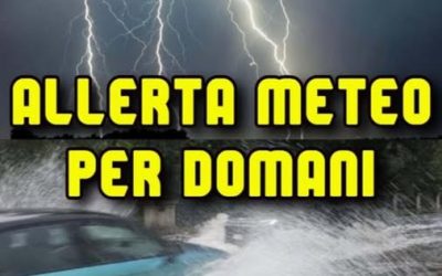 ‼️ULTIM’ORA: la Protezione Civile ha diffuso l’allerta meteo per domani. Ecco dove ⚠️⬇️