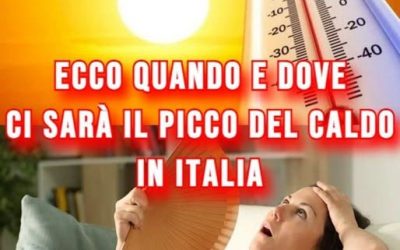 METEO: ecco quando e dove ci sarà il picco del caldo in Italia ⬇️⬇️