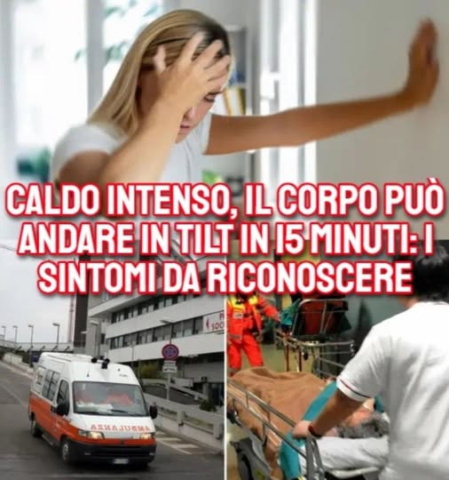 Caldo intenso, il corpo può andare in tilt in 15 minuti: i sintomi da riconoscere ⬇️⬇️