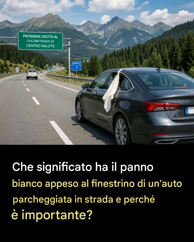 Un panno bianco sul finestrino di un’auto… Un segnale stradale poco conosciuto! Cosa significa davvero?