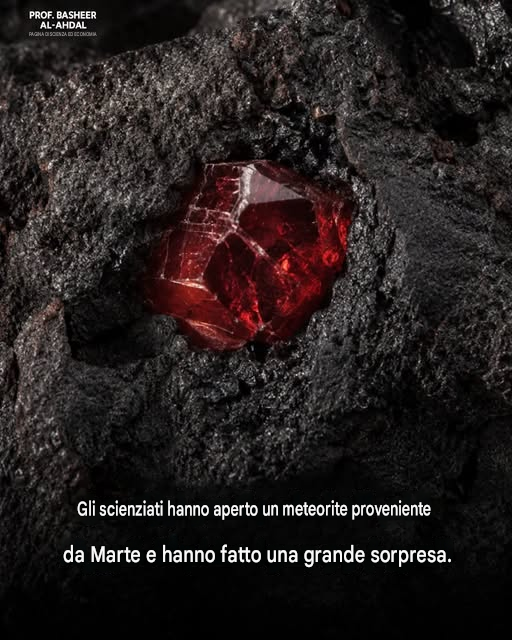 Gli scienziati hanno scoperto un minerale all’interno di un meteorite.