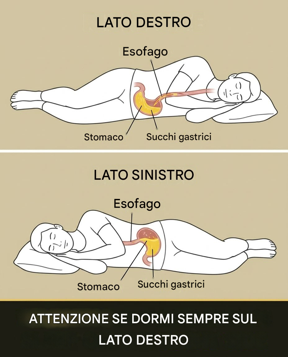 Quali rischi si corrono dormendo sul fianco destro?