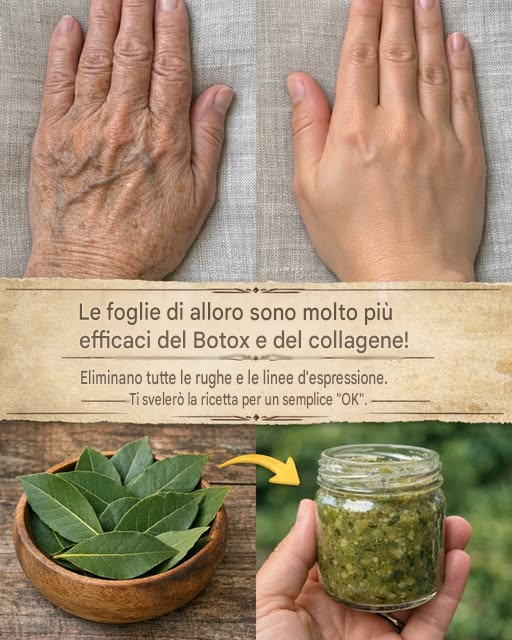 Le foglie di alloro sono molto più potenti del Botox e del collagene! Eliminano tutte le rughe e le linee d’espressione. Ho bisogno che tu dica qualcosa per continuare a ricevere le mie ricette🙏
