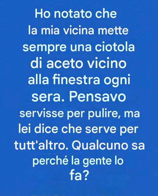 Perché le persone mettono ciotole di aceto vicino alle finestre durante i caldi mesi estivi