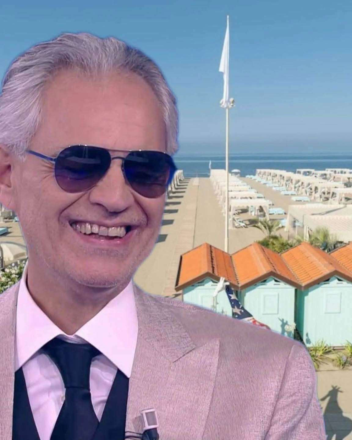 Una giornata al mare da Bocelli costa la bellezza di…Altro…