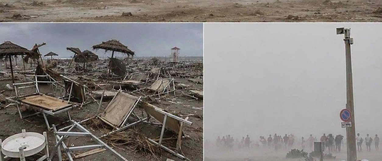 🛑 Tromba d’aria si abbatte sulla spiaggia italiana: ci sono m…Altro…. #italia #Maltempo