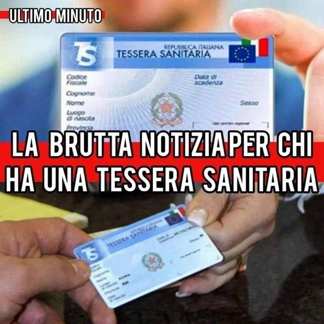 Tessera sanitaria, la brutta notizia per gli italiani: multe in arrivo
