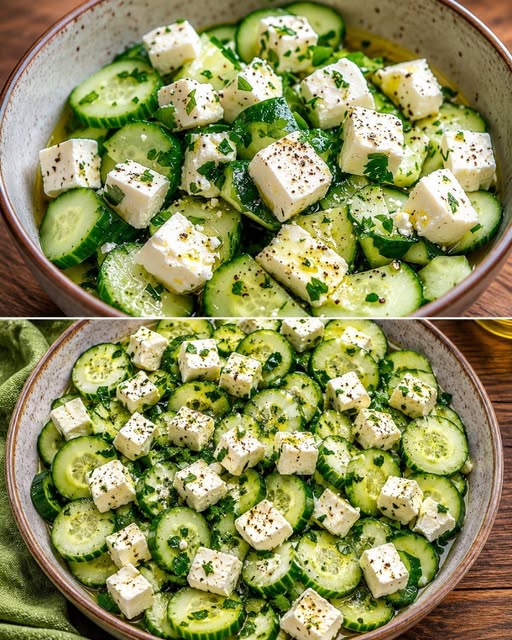 Super veloce cetriolo feta insalata si adatta solo così bene