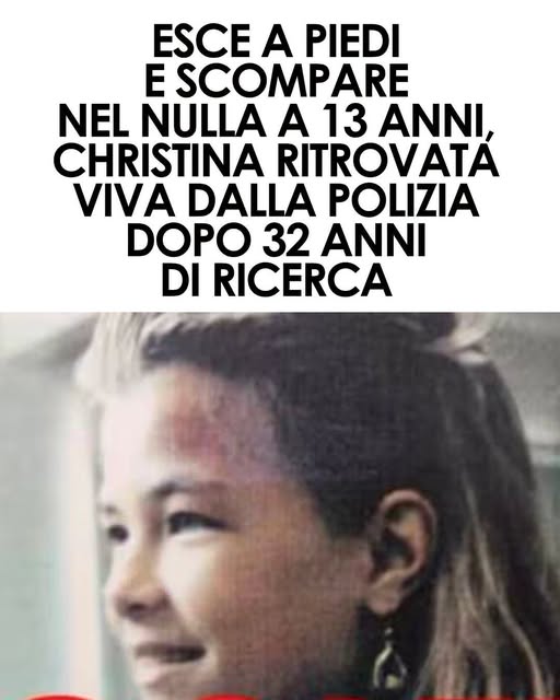 Scomparsa a 13 anni, ritrovata viva dopo ben oltre 30 anni: il caso di Christina sconvolge ⬇️