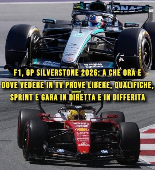 F1, GP Silverstone 2026: a che ora e dove vedere in tv prove libere, qualifiche, sprint e gara in diretta e in differita ⬇️⬇️