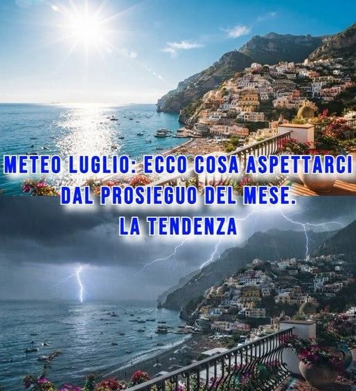 Meteo luglio: ecco cosa aspettarci dal prosieguo del mese. La tendenza ⬇️⬇️