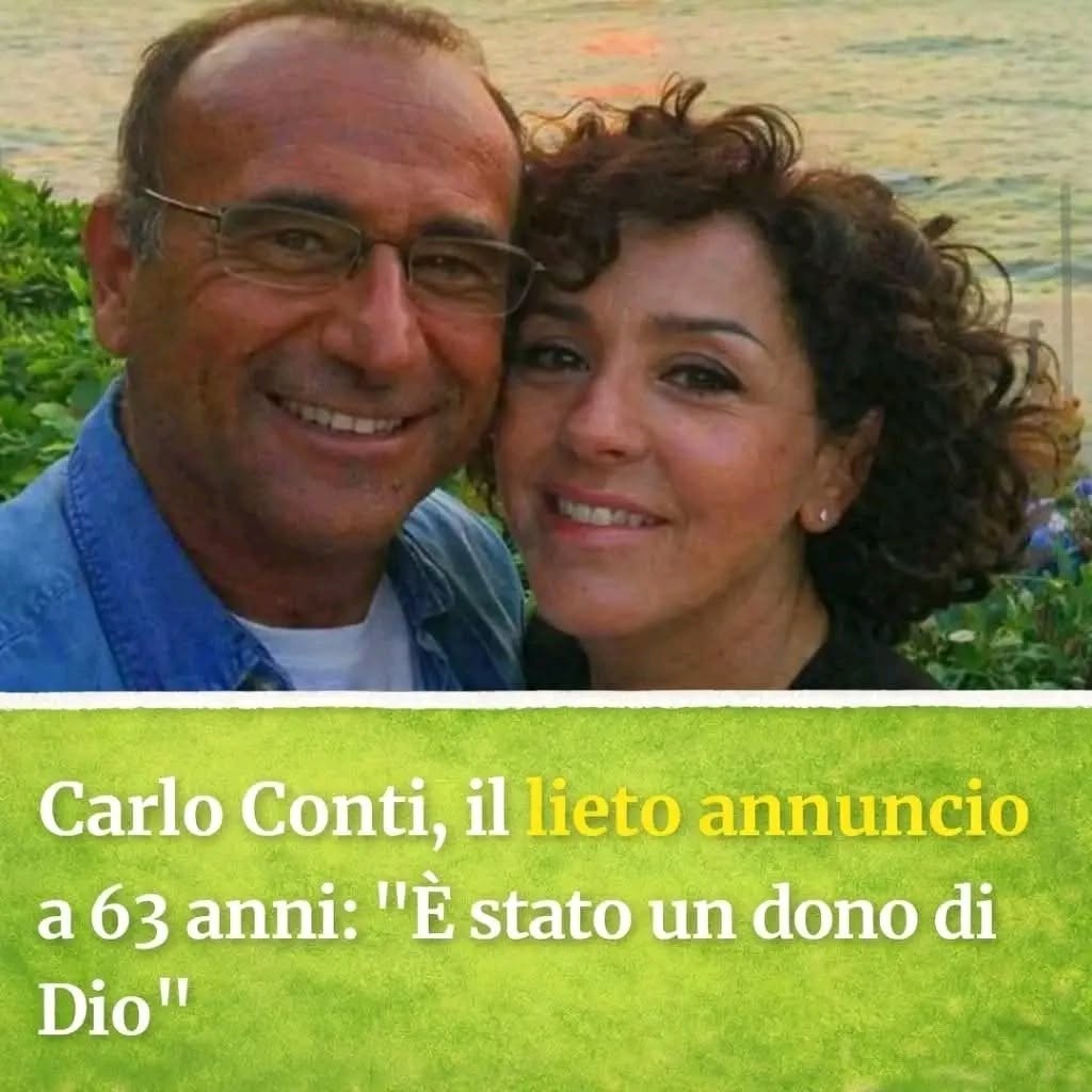 Carlo Conti, il lieto annuncio a 63 anni: “Mia moglie è…Altro