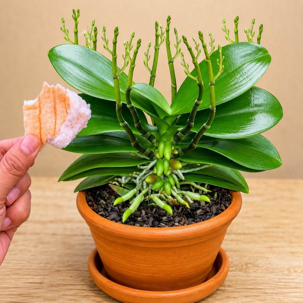Posiziona un pezzo sotto un’orchidea: spunteranno 100 nuovi germogli e la pianta fiorirà tutto l’anno!