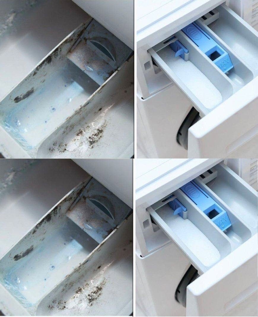 Un trucco intelligente per pulire il cassetto del detersivo.