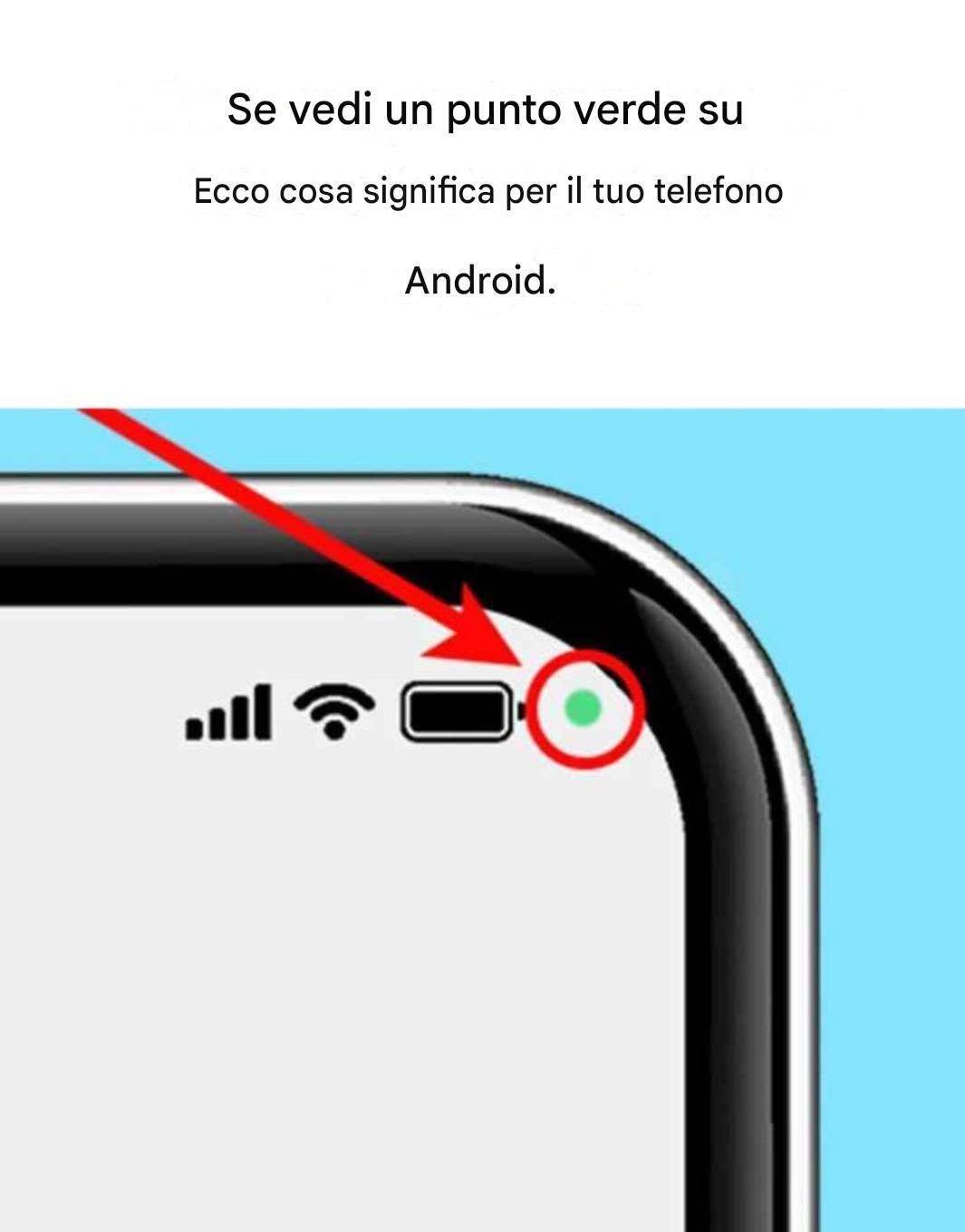 Vedi un punto verde sul tuo telefono Android? Ecco cosa significa.