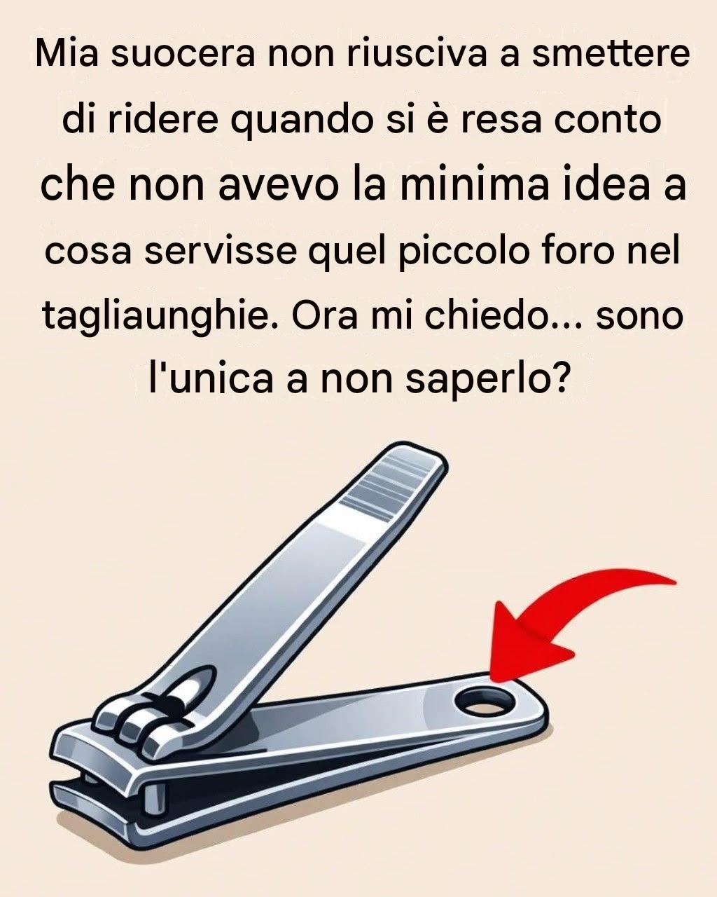 A cosa serve il piccolo foro rotondo sul tagliaunghie?