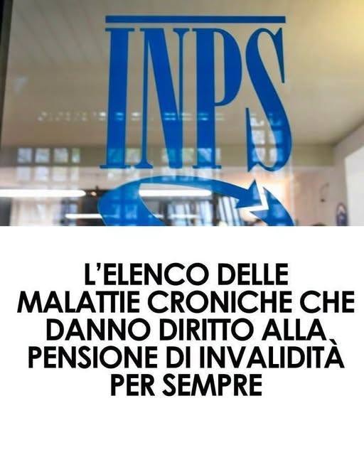 Chi soffre di specifiche malattie croniche può avere diritto a una pensione garantita a vita. Ecco quali sono ⬇️