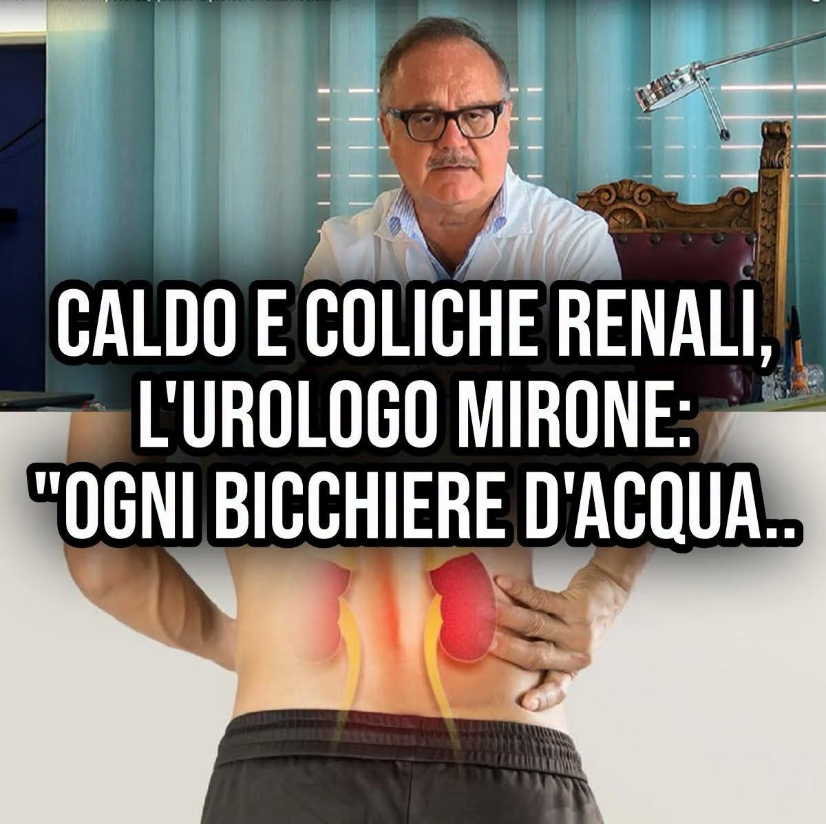 L’urologo Mirone sull’aumento dei rischi: ”Ogni bicchiere d’acqu..Altro..