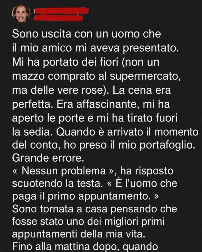 L’appuntamento era perfetto fino a quando mi ha mandato la mattina dopo… Vista