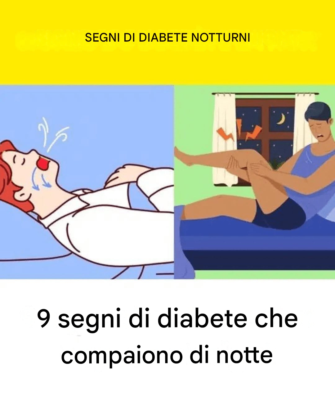 9 sintomi del diabete che compaiono di notte